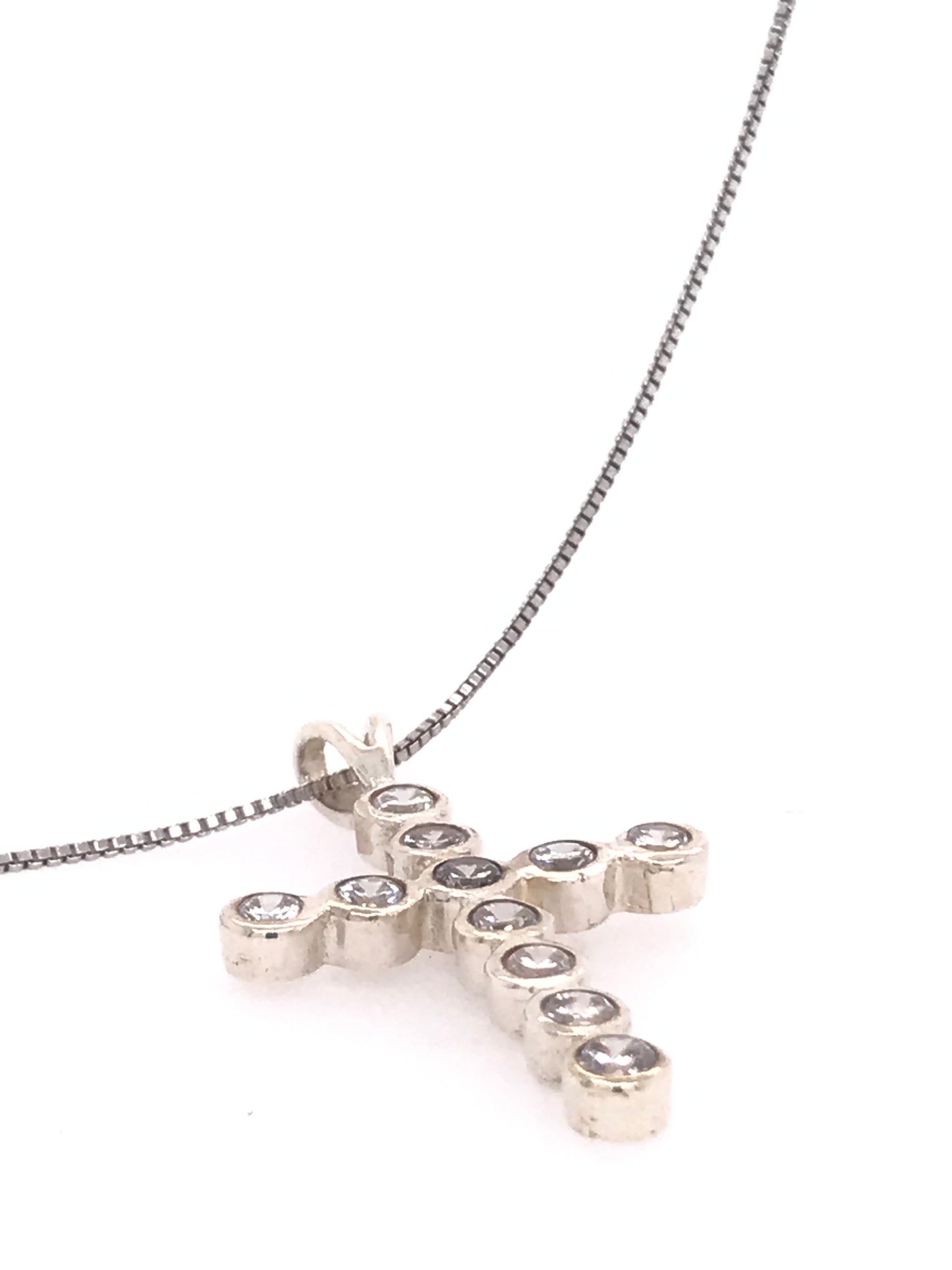 Shimmering Cross Pendant Necklace